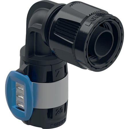 Kolano przejściowe Geberit FlowFit 90° z adapterem MasterFix