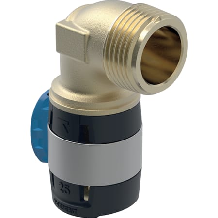 Kolano przejściowe Geberit FlowFit 90° z gwintem zewnętrznym