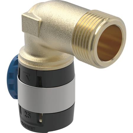 Kolano przejściowe Geberit FlowFit 90° z gwintem zewnętrznym, długie